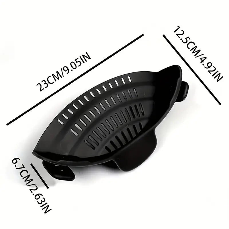 Adjustable Silicone Pot Strainer - Clip On Strainer for Pots, Pans