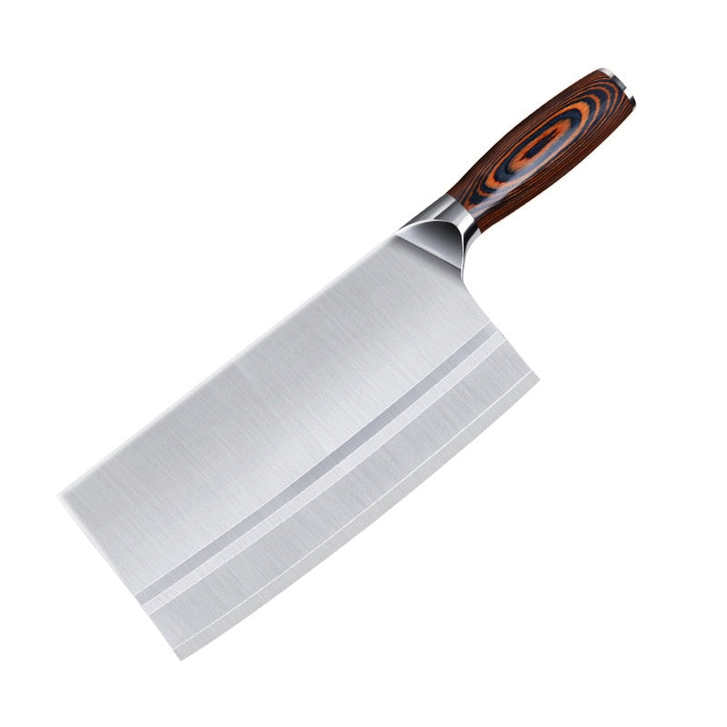 Stainless Steel  Kitchen Knives  Meat Cleaver 8inch Chinese Knife Butcher Knife Chopper Vegetable Cutter Kitchen Chef Knife Handmade Knives Handmade Knife - Statnmore-7861