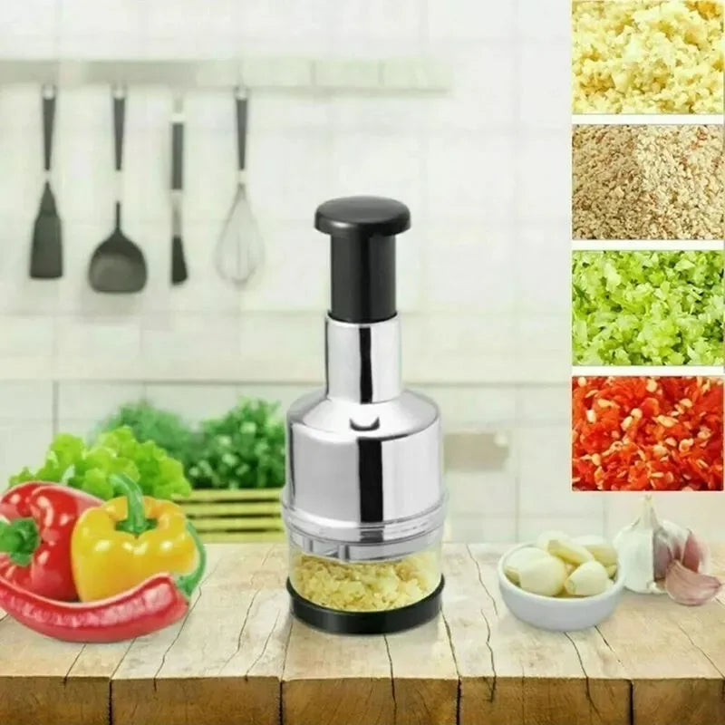 Manual Onion Chopper Garlic Crusher Pressing Handheld Food Chopper