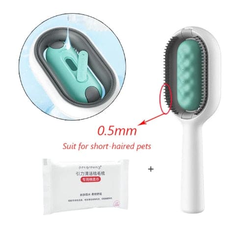 Pet Hair Removal Comb With Wipes