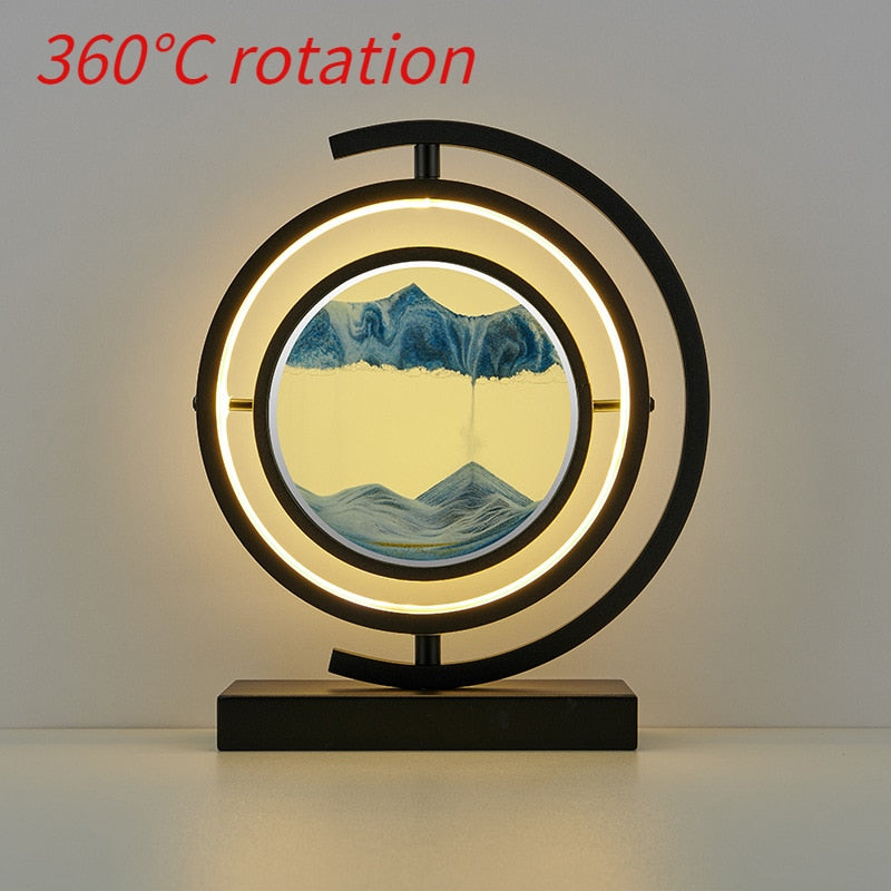 Unique Decorative Sand Painting Night Light Table Lamp