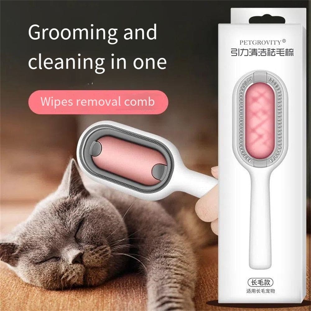 Pet Hair Removal Comb With Wipes