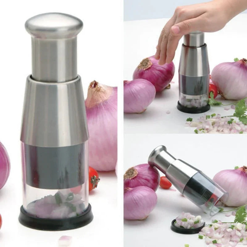 Manual Onion Chopper Garlic Crusher Pressing Handheld Food Chopper