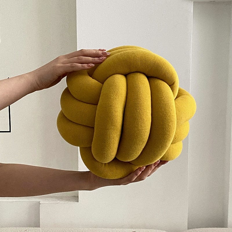 Bubble Kiss DIY Knot Ball Pillow Pet Toy Cute Living Room Sofa Seat Cushion Creative Oversize Bedroom Decoration Throw Pillow Handmade Knotted - Statnmore-7861