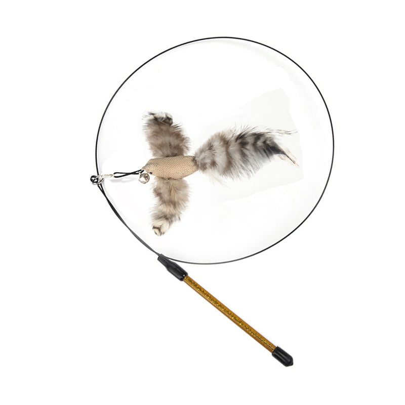 Simulation Funny Feather Bird Interactive Cat Toy