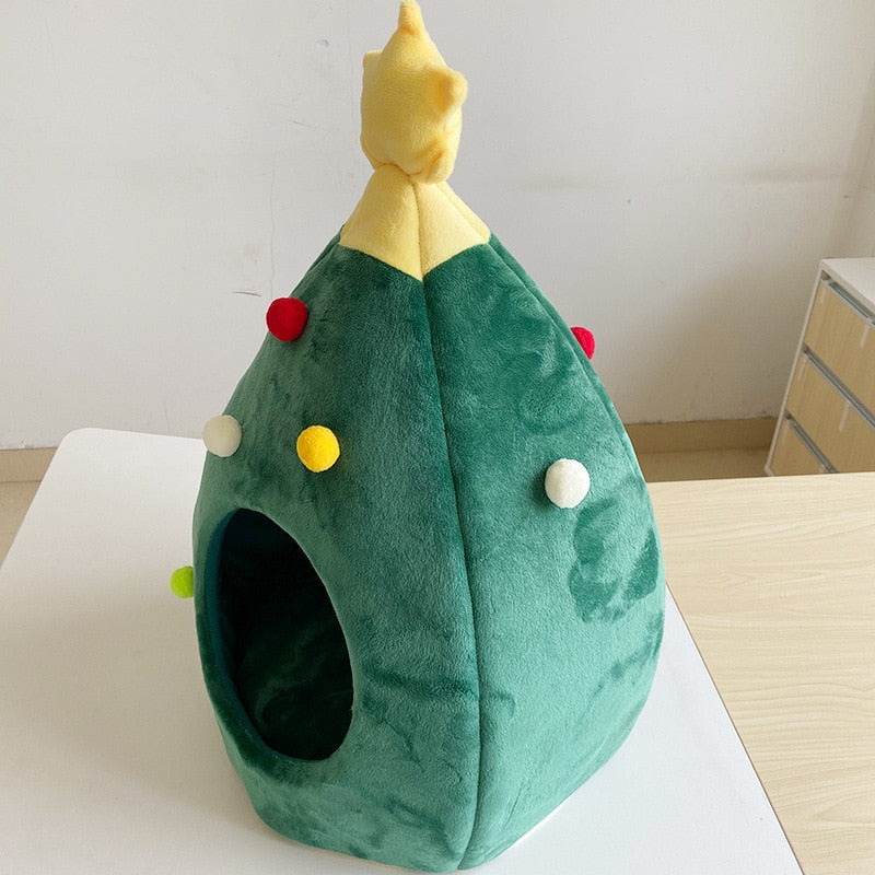 Christmas Cat House Cat Bed Comfort Cat Home Handmade Cat Toys - Statnmore-7861